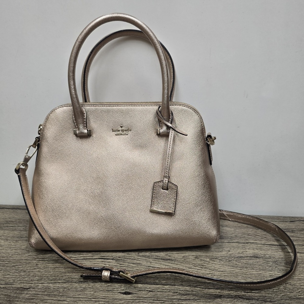 Kate Spade Cameron Street Lottie Metallic‎ Top Handle Crossbody Handbag